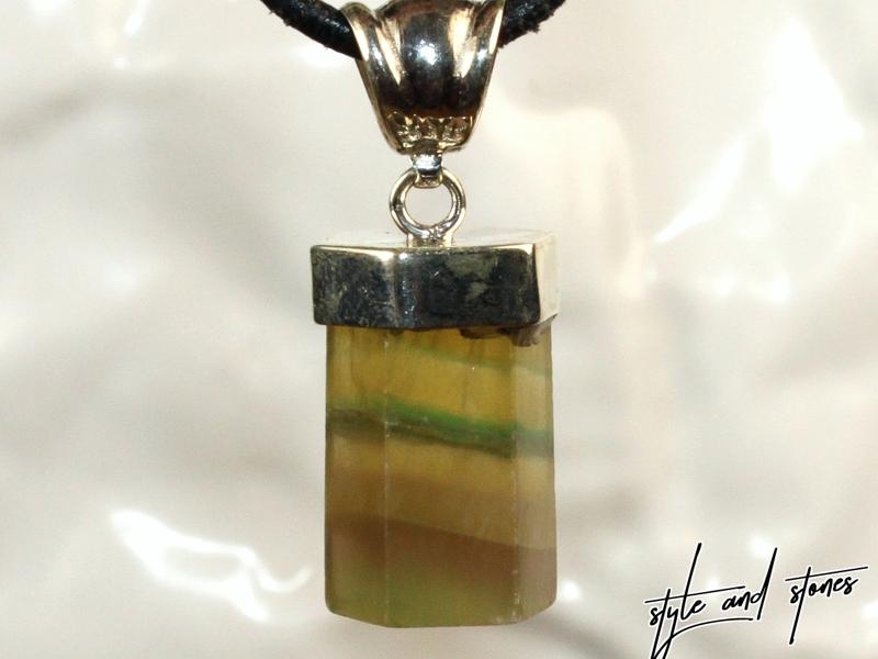 Fluorite on cord