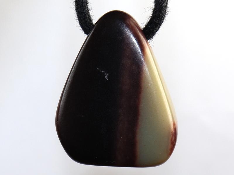 Black banded jasper on cord