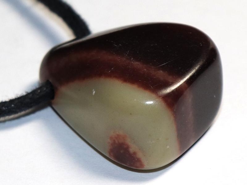 Black banded jasper on cord