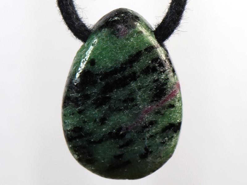 Ruby in zoisite on cord