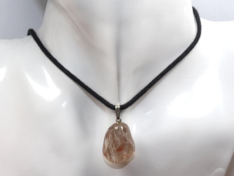 Rutilated quartz on cord