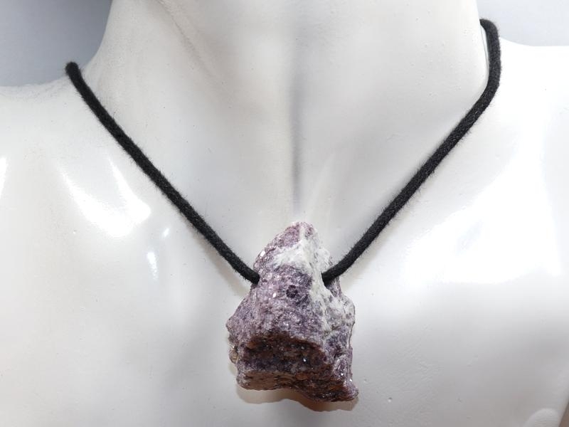 Lepidolite on cord