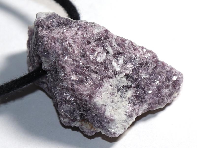 Lepidolite on cord