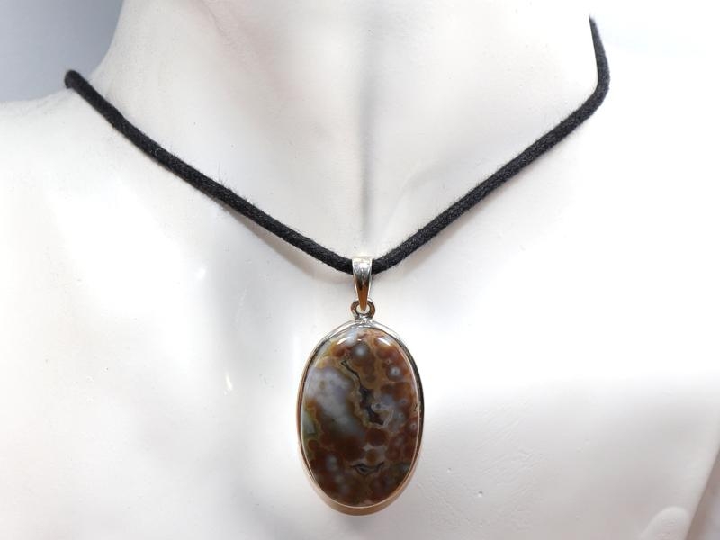 Ocean jasper on cord