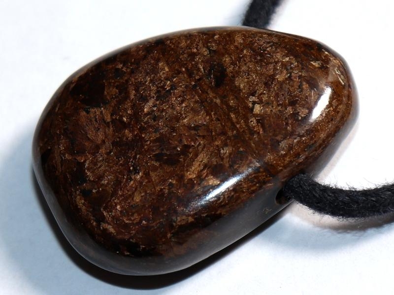 Bronzite on cord