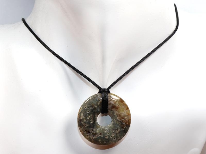 Ocean jasper on cord