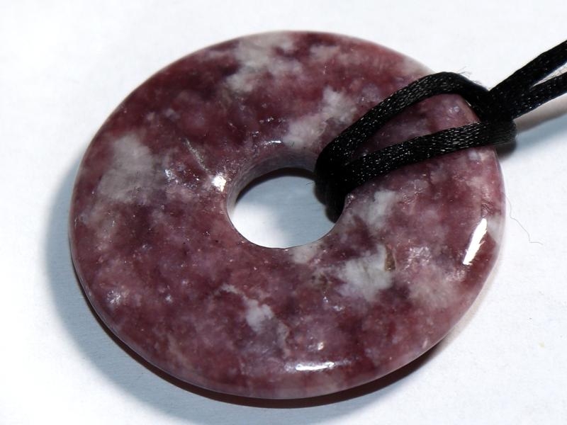 Lepidolite on cord