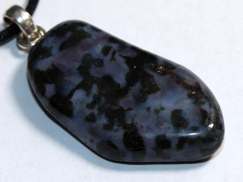 Moss agate on cord