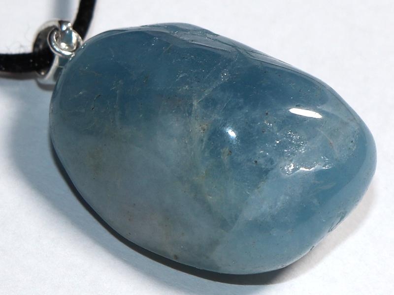 Aquamarine on cord