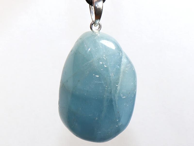 Aquamarine on cord