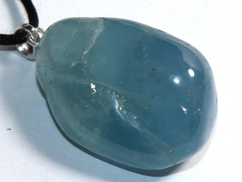 Aquamarine on cord