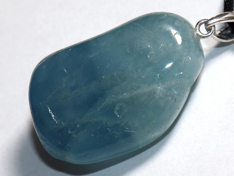 Aquamarine on cord