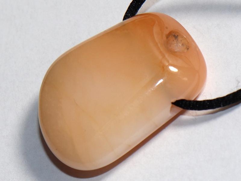 Apricot agate on cord