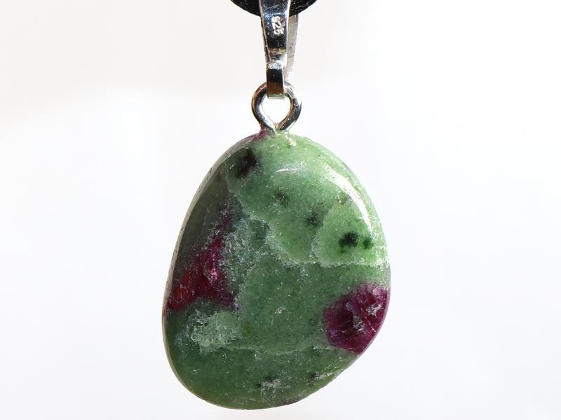 Ruby in zoisite on cord