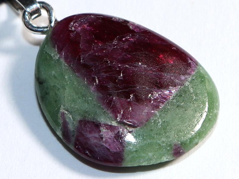 Ruby in zoisite on cord