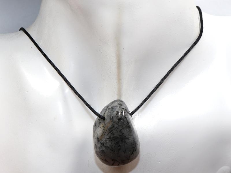 Tourmaline quartz on cord