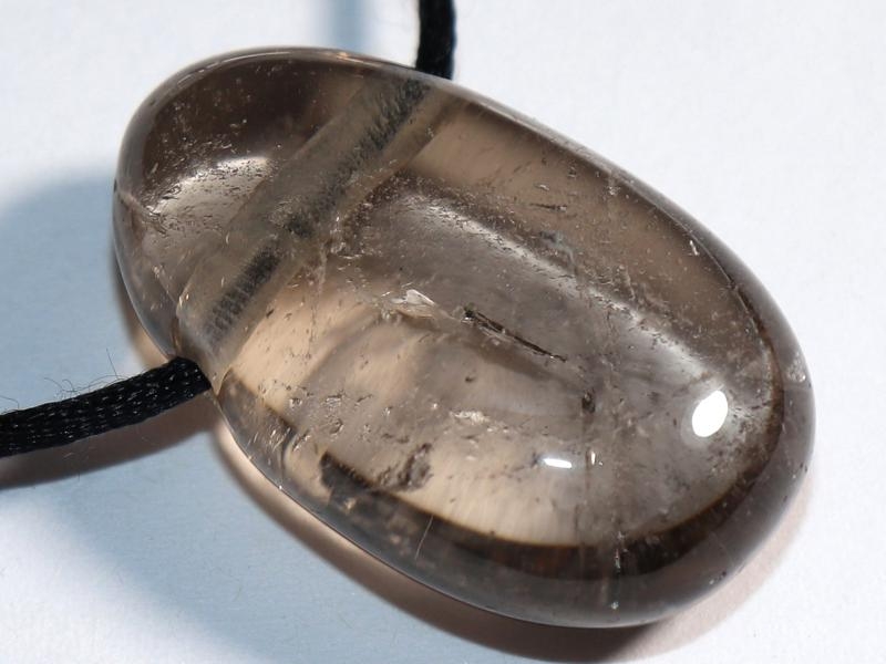 Smoky quartz on cord