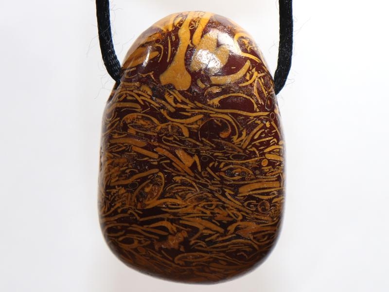 Snake jasper on cord