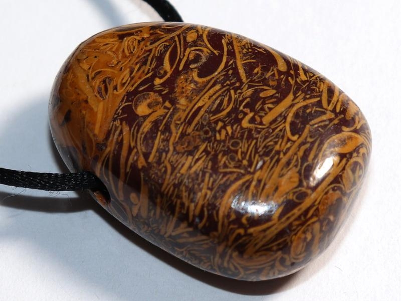 Snake jasper on cord