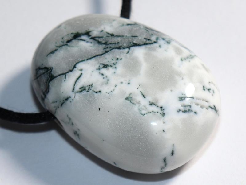 Tree agate on cord