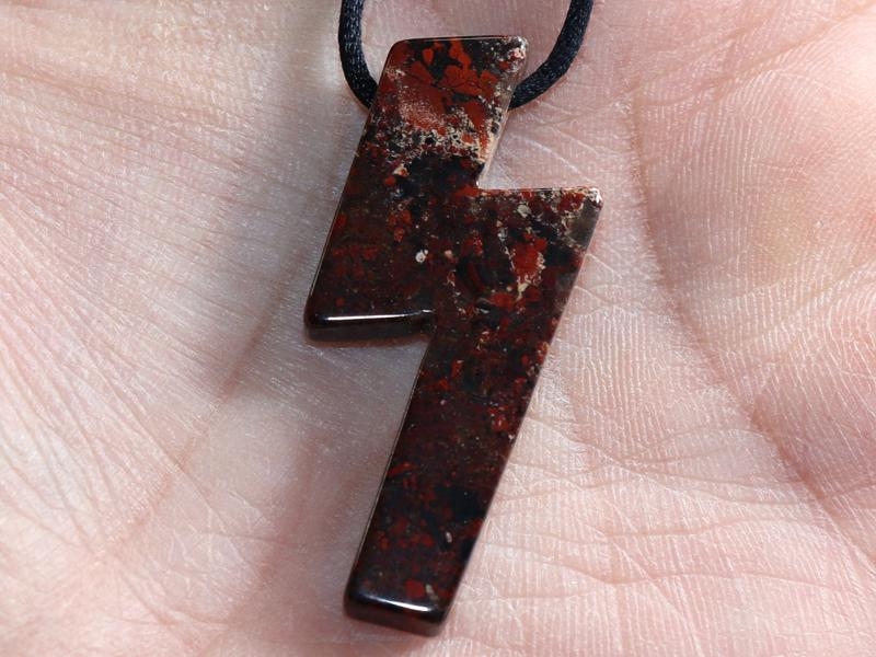 Brecciated jasper on cord