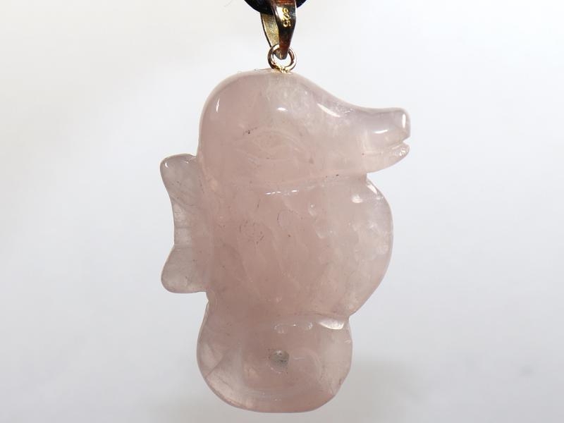 Rose quartz on cord