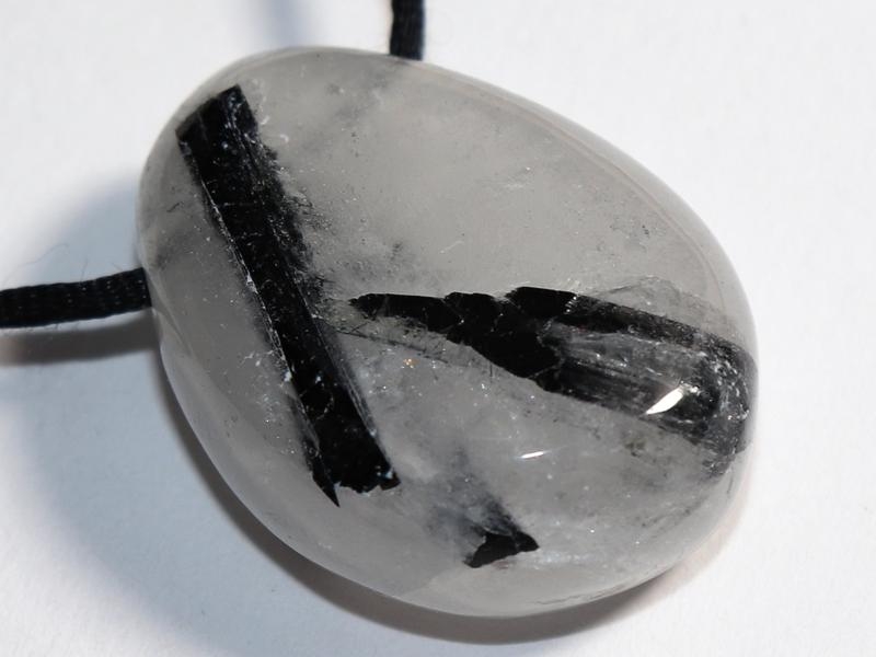 Tourmaline quartz on cord