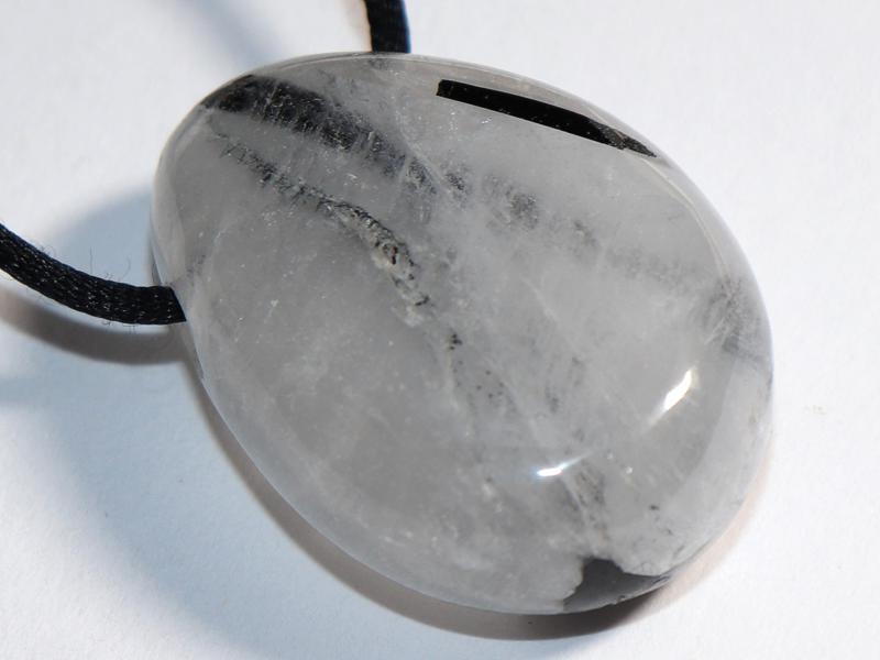 Tourmaline quartz on cord