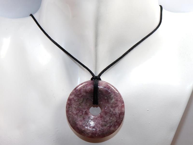 Lepidolite on cord