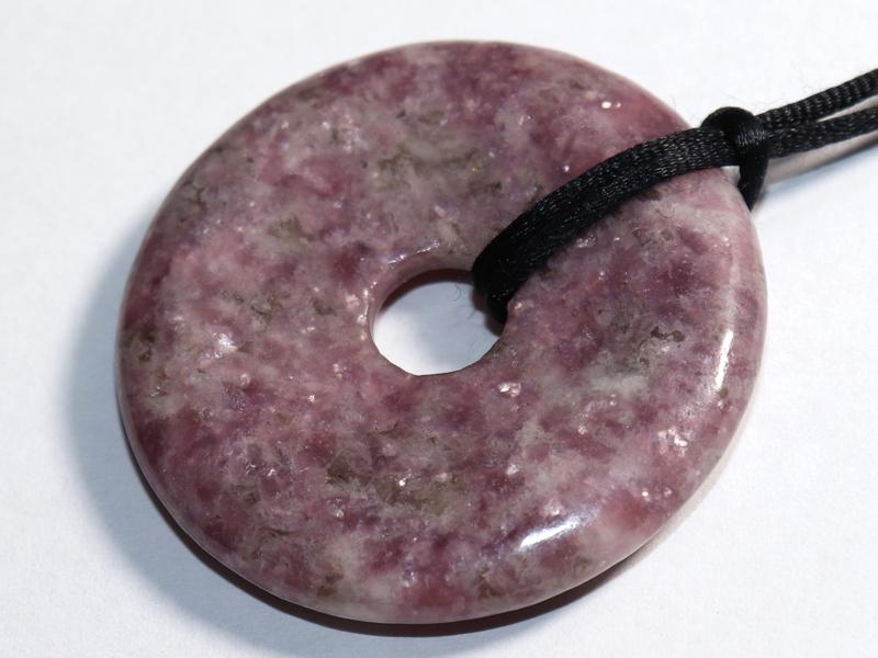 Lepidolite on cord