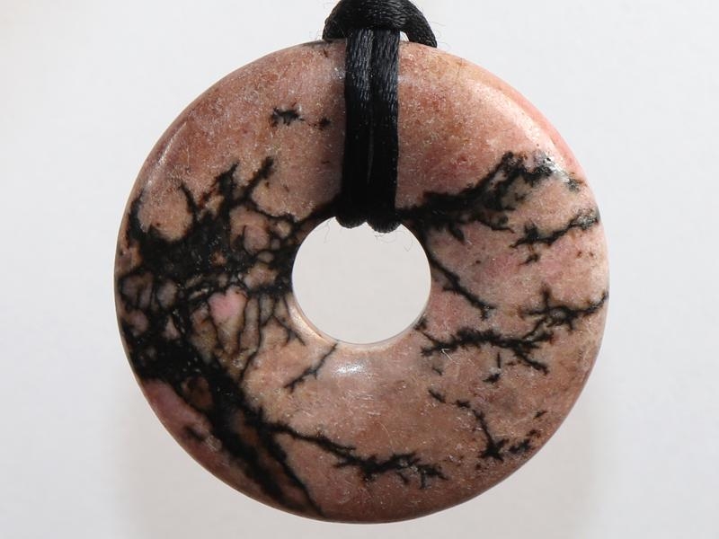 Rhodonite on cord