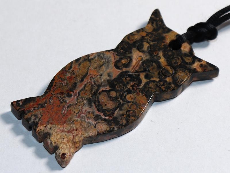 Leopard rhyolite on cord