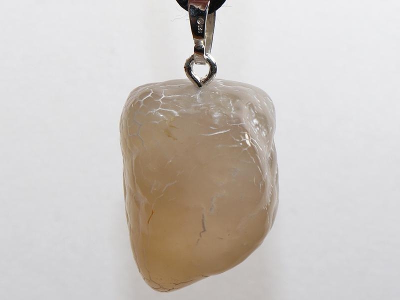 Snakeskin agate on cord