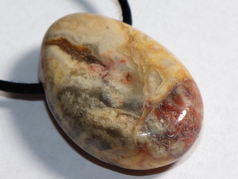 Crazy lace agate on cord