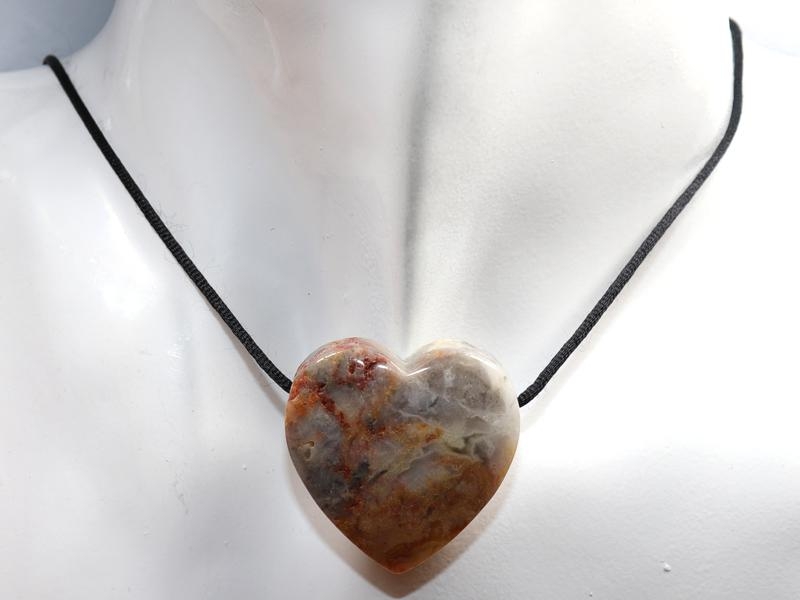 Crazy lace agate on cord