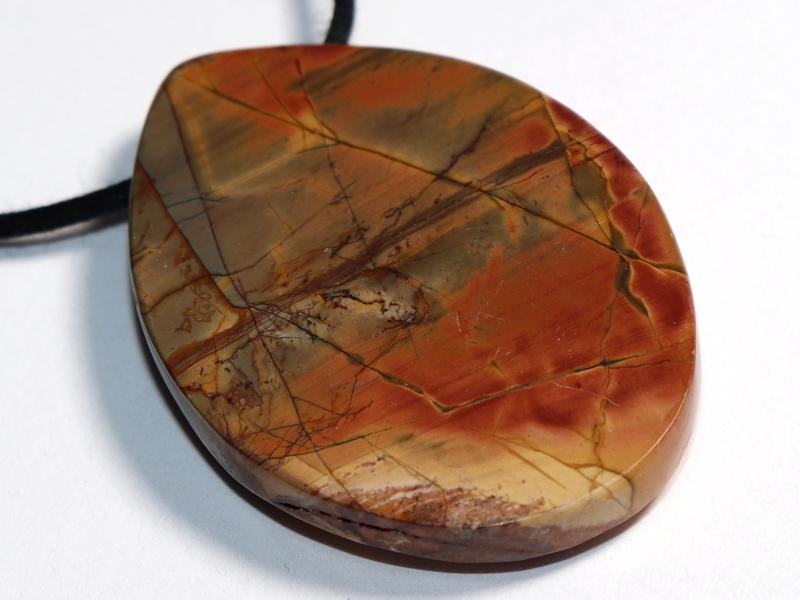 Polychrome jasper on cord