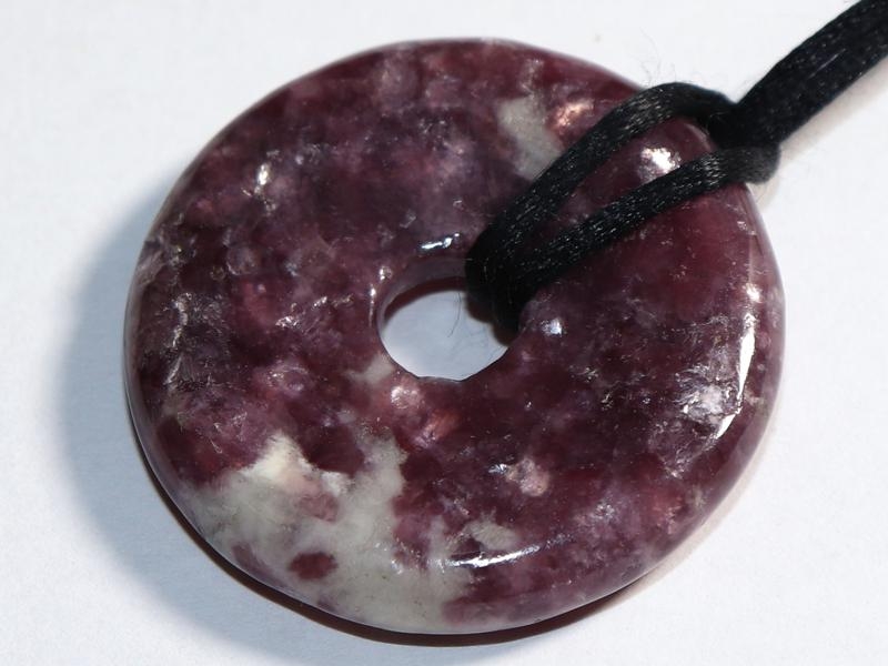 Lepidolite on cord