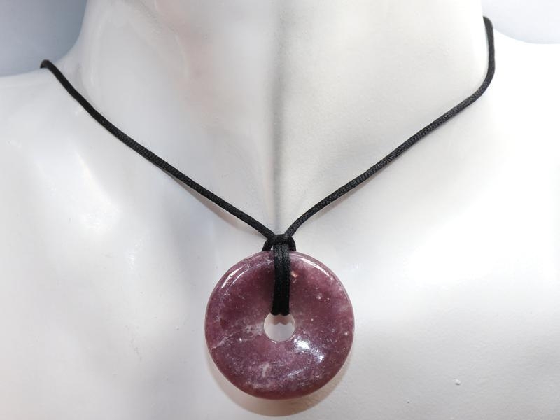 Lepidolite on cord