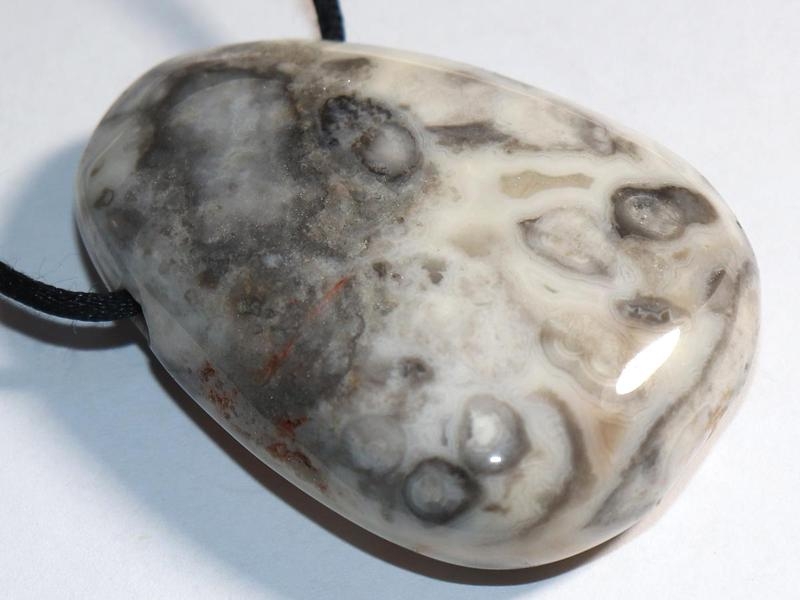 Crazy lace agate on cord