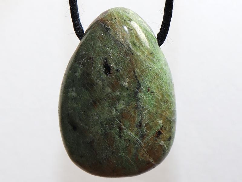 Green opal on cord