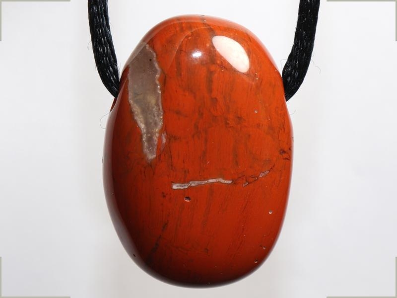 Red jasper on cord