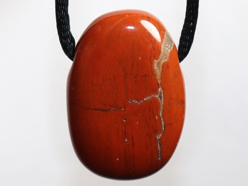 Red jasper on cord