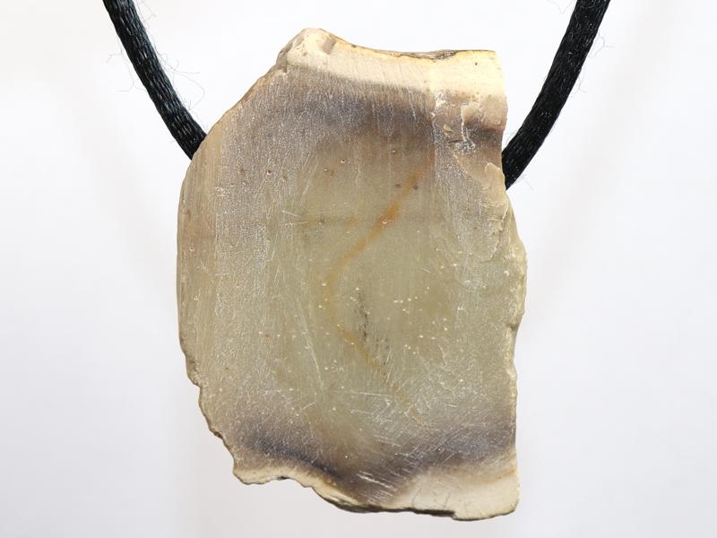 Fossilized wood on cord