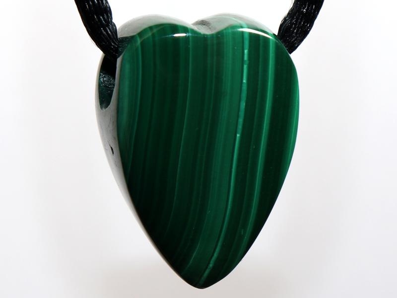 Malachite on cord