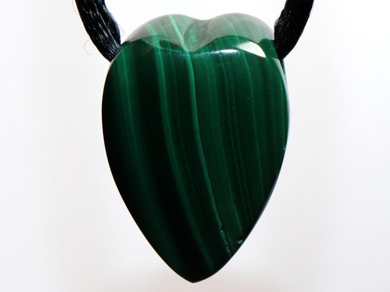 Malachite on cord