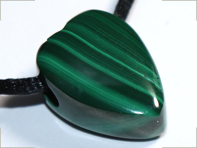 Malachite on cord