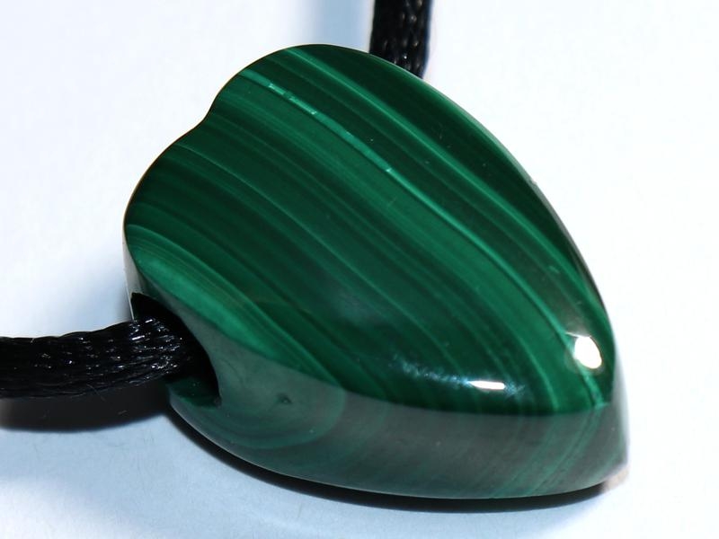 Malachite on cord