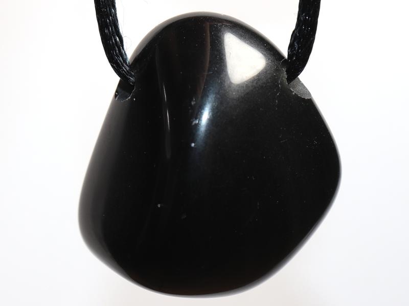 Rainbow obsidian on cord