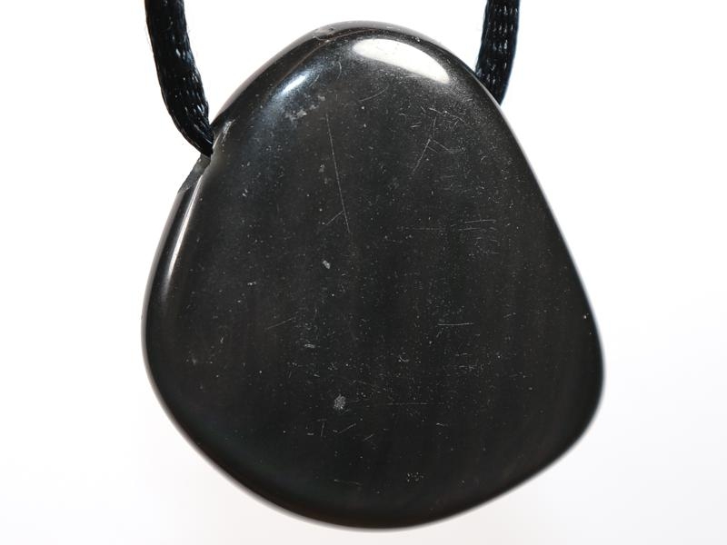 Rainbow obsidian on cord